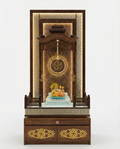Wooden Mandir for Home — Traditional Sagwan Pooja Temple with Carved Top